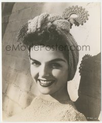 6b1383 OUTLAW 7.5x9 still 1941 super close up of sexy Jane Russell wearing cool knitted outfit!