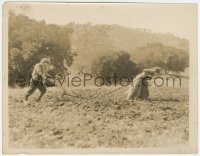 6b1436 TOWER OF LIES 8x10.25 still 1925 Lon Chaney Sr. has wife pulling plow, Victor Sjostrom, rare!