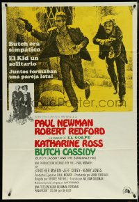 6b0214 BUTCH CASSIDY & THE SUNDANCE KID Argentinean R1970s Paul Newman, Robert Redford, Ross