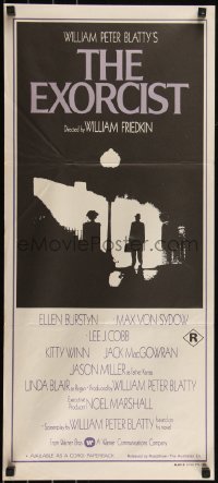 6b0304 EXORCIST Aust daybill 1974 William Friedkin, Max Von Sydow, William Peter Blatty horror!