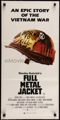 6b0309 FULL METAL JACKET Aust daybill 1987 Stanley Kubrick epic Vietnam War movie, Castle art!