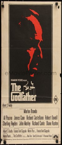 6b0311 GODFATHER Aust daybill 1972 Marlon Brando & Al Pacino in Francis Ford Coppola classic!