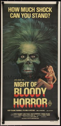 6b0331 NIGHT OF BLOODY HORROR Aust daybill 1970s Gerald McRaney, how much shock can you stand!
