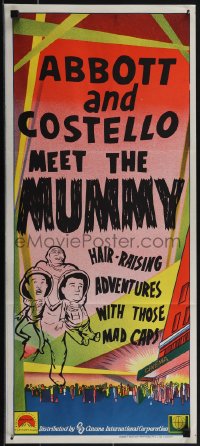 6b0334 PARAMOUNT/CIC/UNIVERSAL Aust daybill 1970s Abbott and Costello Meet the Mummy, art of them!