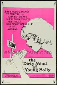 6b0751 DIRTY MIND OF YOUNG SALLY 1sh 1973 Sharon Kelly, erotic completely suggestive artwork!