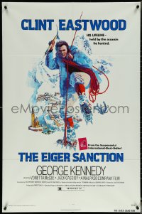 6b0763 EIGER SANCTION 1sh 1975 Clint Eastwood's lifeline was held by the assassin he hunted!