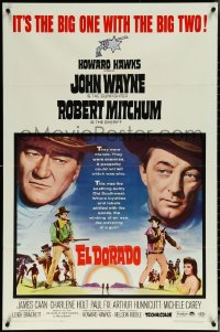 6b0765 EL DORADO 1sh 1967 John Wayne, Robert Mitchum, Howard Hawks, big one with the big two!