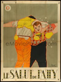 6b0100 DESERT HERO French 1p #2 1921 Roscoe Fatty Arbuckle boxing, Le Salut De Fatty, ultra rare!