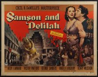 6b0022 SAMSON & DELILAH style A 1/2sh 1949 Hedy Lamarr & Victor Mature, Cecil B. DeMille, ultra rare!