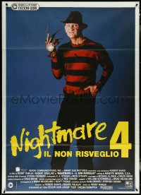 6b0130 NIGHTMARE ON ELM STREET 4 Italian 1p 1989 different image of Robert Englund as Freddy Krueger