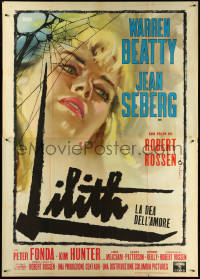 6b0107 LILITH Italian 2p 1965 completely different Angelo Cesselon art of sexy Jean Seberg!