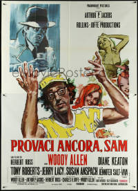 6b0111 PLAY IT AGAIN, SAM Italian 2p R1970s Woody Allen, Diane Keaton, Lacy as Bogart, Cesselon art!