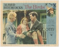 6b0435 BIRDS LC #5 1963 Alfred Hitchcock, close up of Rod Taylor, Tippi Hedren & Veronica Cartwright