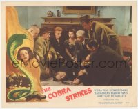 6b0453 COBRA STRIKES LC #6 1948 Sheila Ryan & top cast gathered around dead body on the floor, noir!