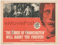6b0457 CURSE OF FRANKENSTEIN LC #2 1957 Peter Cushing, Christopher Lee, cool monster artwork!