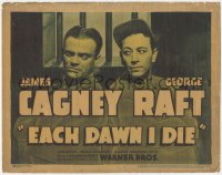 6b0387 EACH DAWN I DIE TC 1939 convicts James Cagney & George Raft by prison bars, ultra rare!