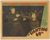 6b0468 FIGHTING 69th LC 1940 crowd of soldiers watches James Cagney throw a punch at Alan Hale!