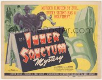 6b0393 INNER SANCTUM TC 1948 Mystery, murder clouded by evil, every second has a heartbeat!