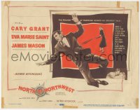 6b0374 NORTH BY NORTHWEST TC 1959 Cary Grant, Eva Marie Saint, Alfred Hitchcock suspense classic!