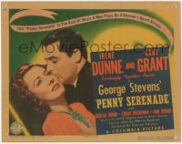 6b0412 PENNY SERENADE TC 1941 romantic c/u of Cary Grant & Irene Dunne, George Stevens, rare!