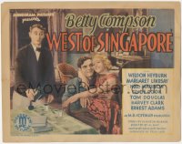 6b0359 WEST OF SINGAPORE TC 1933 Betty Compson, Weldon Heyburn, Hell on the Malay Coast, ultra rare!
