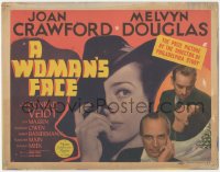 6b0392 WOMAN'S FACE TC 1941 they called Joan Crawford a scarfaced she-devil, Melvyn Douglas, rare!