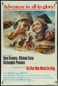 6b0914 MAN WHO WOULD BE KING 1sh 1975 art of Sean Connery & Michael Caine by Tom Jung!