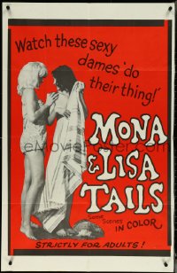 6b0923 MONA & LISA TAILS 1sh 1960s watch these two sexy women do their thing, ultra rare!