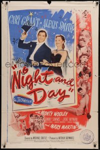 6b0936 NIGHT & DAY 1sh 1946 Cary Grant as gay songwriter Cole Porter loves sexy Alexis Smith!