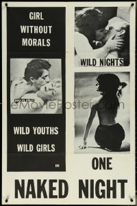 6b0943 ONE NAKED NIGHT 1sh 1965 wild girls without morals, great images of sexy Barbara Morris!