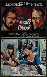 6b0032 AGONY & THE ECSTASY 9 color 16x20 stills 1965 Carol Reed, Charlton Heston & Rex Harrison!
