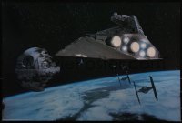 6b0036 RETURN OF THE JEDI 2 color 20x30 stills 1983 Star Wars, Death Star, battle in space & Endor!