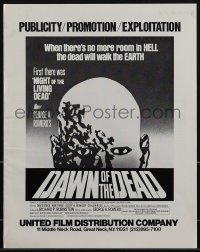 6b0079 DAWN OF THE DEAD pressbook 1979 George Romero, there's no more room in HELL for the dead!