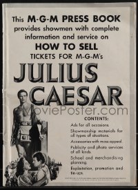 6b0080 JULIUS CAESAR pressbook 1954 art of Marlon Brando, James Mason & Garson, Shakespeare, rare!