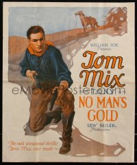 6b0042 NO MAN'S GOLD pressbook 1926 great images of Tom Mix & Tony the Wonder Horse, ultra rare!
