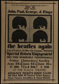 6b0063 BEATLES 14x20 special poster 1977 George, Paul, Ringo & John, The Beatles Again, rare!
