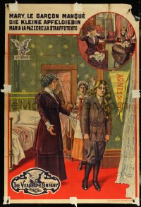 6b0212 WHEN MARY GREW UP 37x54 special poster 1913 Clara Kimball Young disguises as boy, ultra rare!