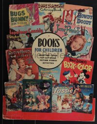 6b0050 WHITMAN BOOKS FOR CHILDREN standee 1950s paint and color cutout dolls and more, ultra rare!