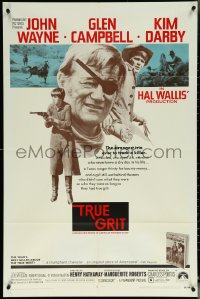 6b1060 TRUE GRIT 1sh 1969 John Wayne as Rooster Cogburn, Kim Darby, Glen Campbell