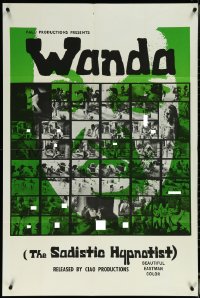6b1076 WANDA, THE SADISTIC HYPNOTIST 1sh 1969 great images of sexy Katharine Shubeck in title role!