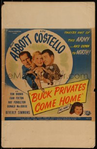 6b0151 BUCK PRIVATES COME HOME WC 1947 Bud Abbott & Lou Costello with sexy Joan Fulton, ultra rare!