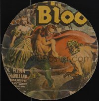 6b0153 CAPTAIN BLOOD heavily trimmed WC 1935 Alex Raymond art of Errol Flynn & De Havilland, rare!