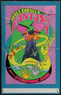 6b0162 FANTASIA WC R1970 Disney classic musical, great psychedelic fantasy artwork!