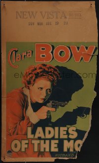6b0179 LADIES OF THE MOB WC 1928 great art of Clara Bow pointing gun, William Wellman, ultra rare!