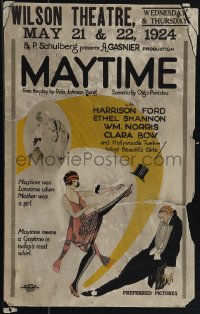 6b0184 MAYTIME WC 1923 Clara Bow billed, it means a Gaytime in today's mad whirl, ultra rare!