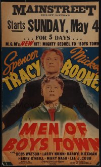 6b0185 MEN OF BOYS TOWN WC 1941 Spencer Tracy as Father Flanagan, Mickey Rooney, very rare!