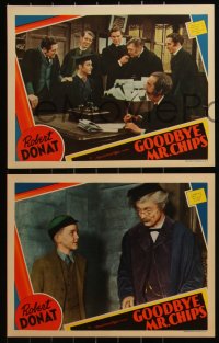 6b0634 GOODBYE MR. CHIPS 4 LCs 1939 Robert Donat, pretty Greer Garson, from James Hilton's novel!