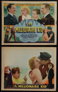 6b0605 MILLIONAIRE KID 8 LCs 1936 Betty Compson, typical story of an American boy, complete set!