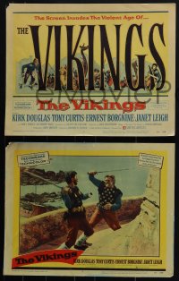 6b0623 VIKINGS 8 LCs 1958 Kirk Douglas, beautiful Janet Leigh, Tony Curtis, Richard Fleischer!