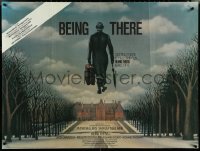 6c0017 BEING THERE British quad 1980 Peter Sellers, Ashby directed, best expanded horizontal art!